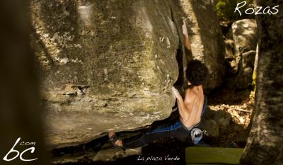 Spanish climber in "La placa Verde"